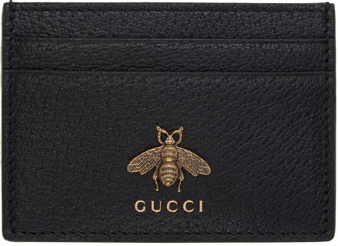 gucci black bee card holder|gucci microguccissima card holder.